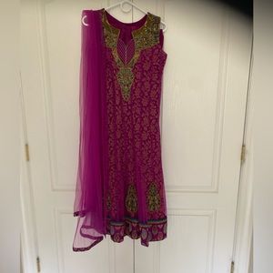 Beautiful embroidered Anarkali Set